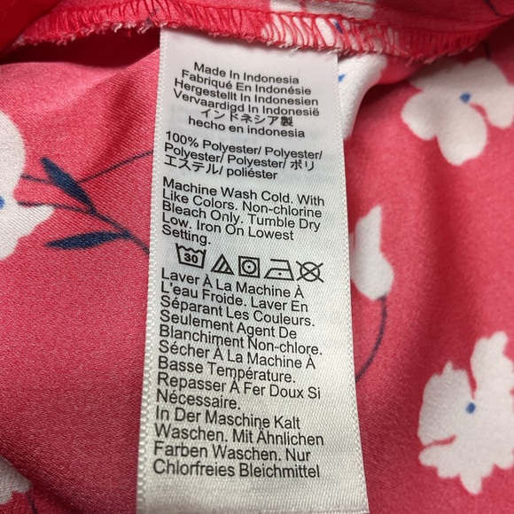 J. Crew Vibrant Red Floral Blouse - Picture 5 of 6